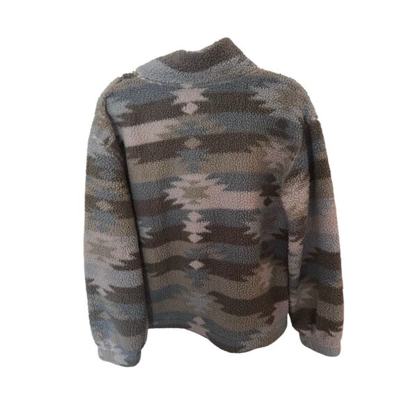 Koolaburra Aztec Southwestern half zip Fleece Sz M - Picture 3 of 6